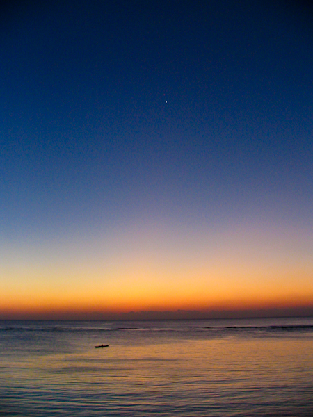 Venus at sunset in Guam